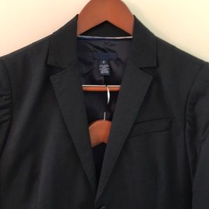 Rarely worn navy blue pinstriped J.Crew suit